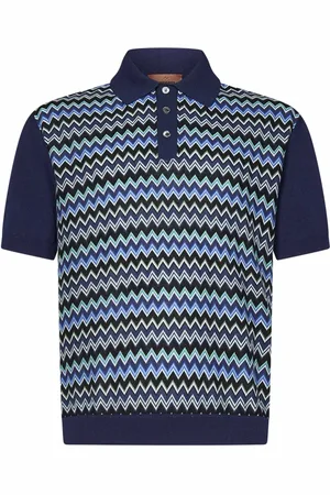 Missoni Heren, Tops, Blauw, Maat: M