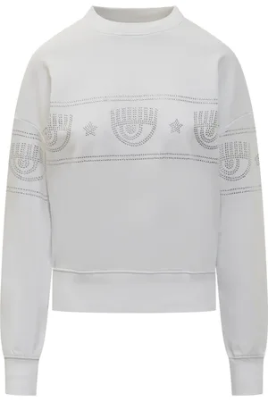 Chiara Ferragni Dames, Sweatshirts & Hoodies, Wit, Maat: M Katoen