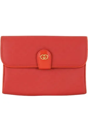 Gucci Dames, Pre-owned, Rood, Maat: ONE Size Leer