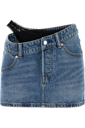 Alexander Wang Dames, Rokken, Blauw, Maat: W25 Denim