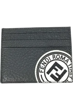 Fendi Heren, Pre-owned, Grijs, Maat: ONE Size Leer