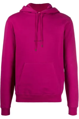 Saint Laurent Heren, Sweatshirts & Hoodies, Roze, Maat: L Katoen