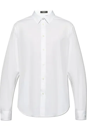 VERSACE Heren, Overhemden, Wit, Maat: 2XL Katoen