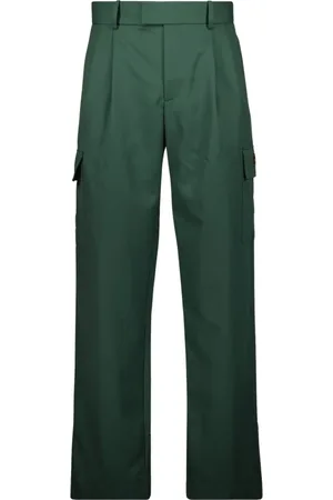 Drôle de Monsieur Heren, Broeken, Groen, Maat: M Wol