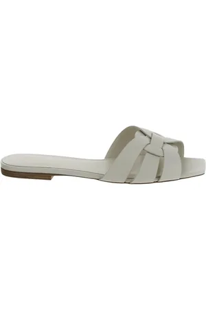 Saint Laurent Dames, Schoenen, Wit, Maat: 37 1/2 EU Leer