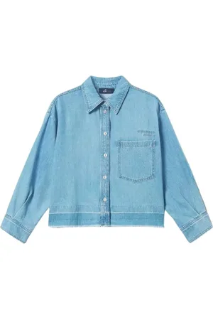 Twin-Set Dames, Overhemden, Blauw, Maat: S Denim