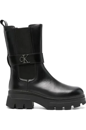 Calvin Klein Dames, Schoenen, Zwart, Maat: 38 EU Leer