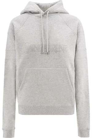 Saint Laurent Dames, Sweatshirts & Hoodies, Grijs, Maat: M Katoen