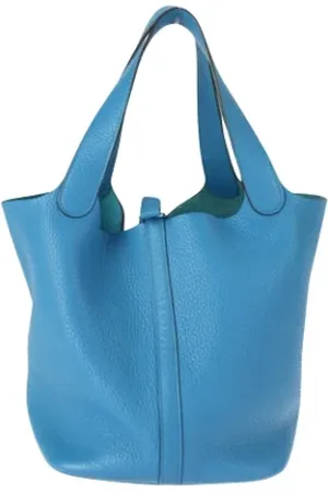 Hermès Dames, Pre-owned, Blauw, Maat: ONE Size Leer