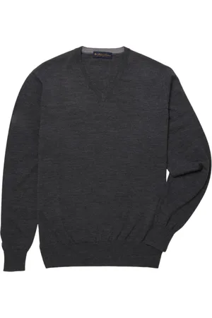 Brooks Brothers Heren, Truien, Grijs, Maat: S Wol