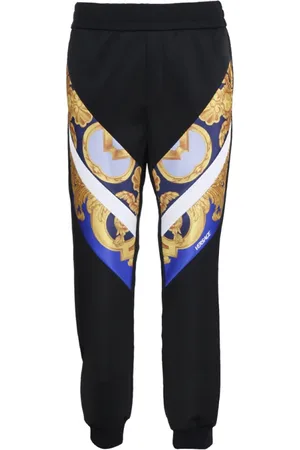 VERSACE Heren, Broeken, Zwart, Maat: M