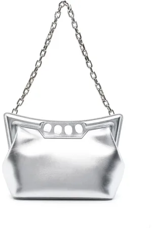 Alexander McQueen Dames, Tassen, Grijs, Maat: ONE Size Leer