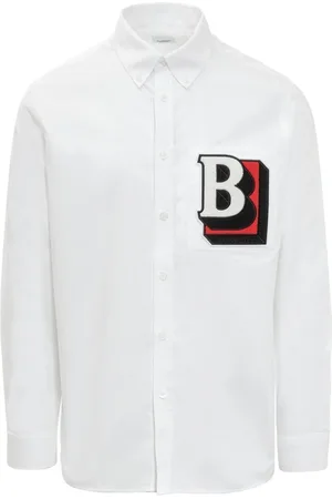 Burberry Heren, Overhemden, Wit, Maat: 2XS Katoen