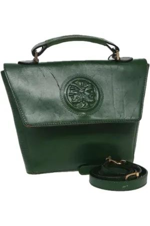 Fendi Dames, Pre-owned, Groen, Maat: ONE Size Leer