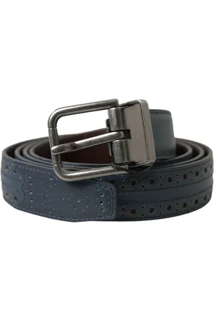 Dolce & Gabbana Unisex, Accessoires, Blauw, Maat: 105 CM Leer