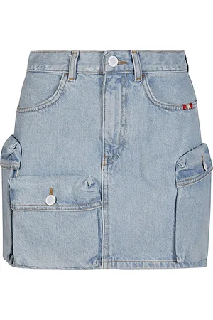 AMISH Dames, Rokken, Blauw, Maat: W27 Denim
