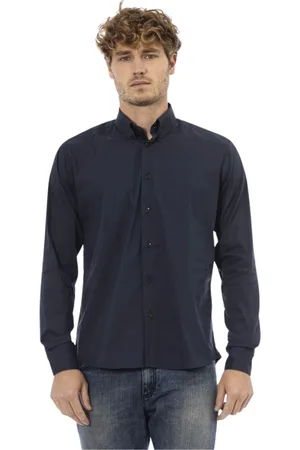 BALDININI Heren, Overhemden, Blauw, Maat: XL Katoen
