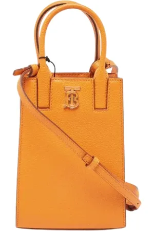 Burberry Dames, Pre-owned, Oranje, Maat: ONE Size Leer