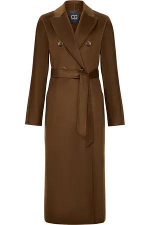 CESARE GASPARI Dames, Mantels, Bruin, Maat: 2XL Wol