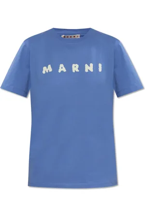 Marni Dames, Tops, Blauw, Maat: 3XS Katoen