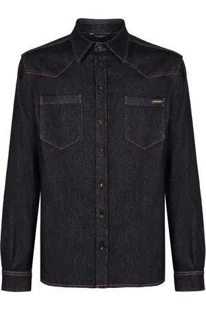 Dolce & Gabbana Heren, Overhemden, Blauw, Maat: L Denim