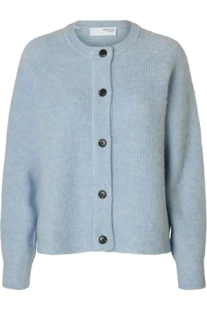 SELECTED Dames, Truien, Blauw, Maat: L Wol