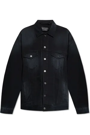 Balenciaga Heren, Jassen, Zwart, Maat: XL Katoen