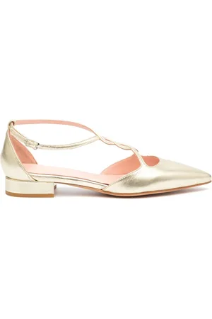 ANNA F. Dames, Schoenen, Geel, Maat: 37 1/2 EU Leer