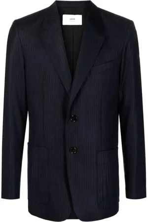 Ami Heren, Jassen, Blauw, Maat: L Wol