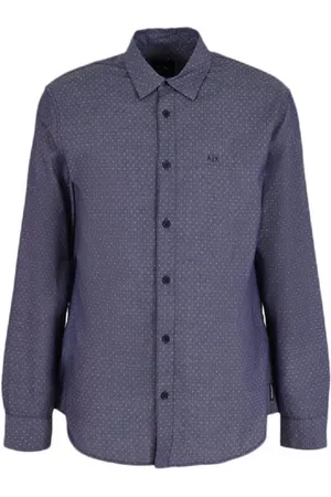 Armani Exchange Heren, Overhemden, Blauw, Maat: S Katoen