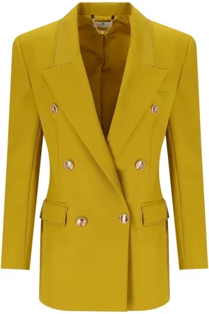Elisabetta Franchi Dames, Jassen, Geel, Maat: S Wol