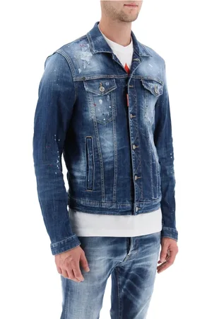 Dsquared2 Heren, Jassen, Blauw, Maat: L Denim
