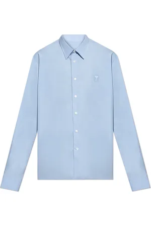 Ami Heren, Overhemden, Blauw, Maat: 2XL Katoen