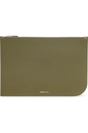 Alexander McQueen Heren, Tassen, Groen, Maat: ONE Size Leer