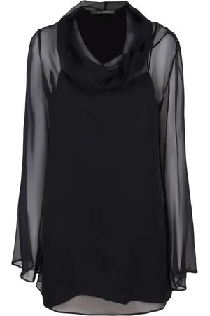 Alberta Ferretti Dames, Blouses & Shirts, Blauw, Maat: XL Zijde