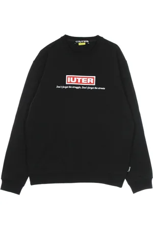 IUTER Heren, Sweatshirts & Hoodies, Zwart, Maat: XS Katoen