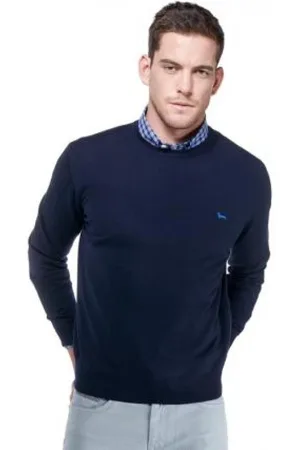 HARMONT&BLAINE Heren, Truien, Blauw, Maat: M Wol