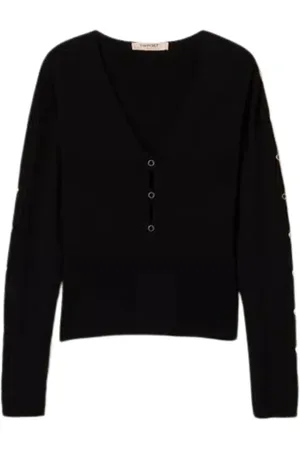 Twin-Set Dames, Tops, Zwart, Maat: M Viscose