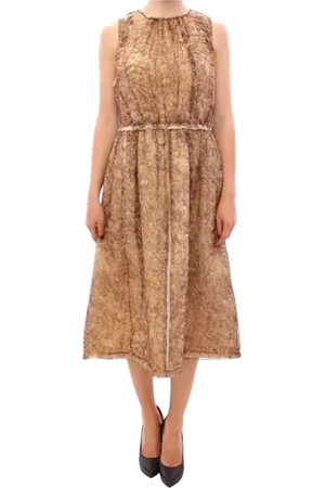 Dolce & Gabbana Dames, Jurken, Bruin, Maat: XS Zijde