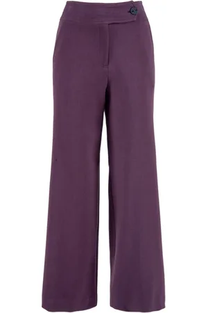 Nenette Dames, Broeken, Paars, Maat: XS Viscose