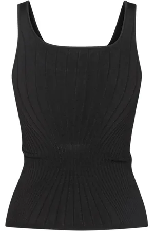 MUGLER Dames, Tops, Zwart, Maat: M Polyamide