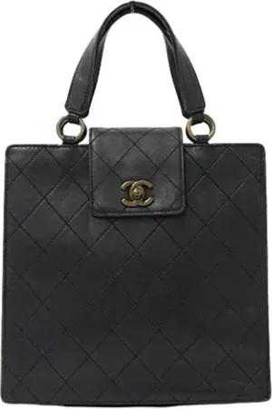 CHANEL Dames, Pre-owned, Zwart, Maat: ONE Size Leer