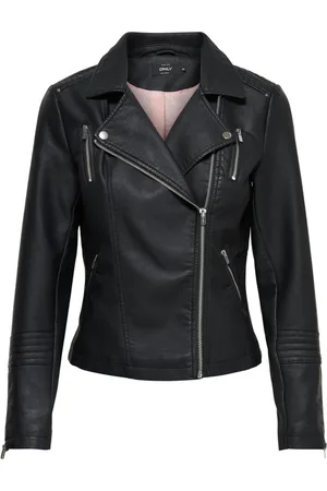 ONLY Dames, Jassen, Zwart, Maat: L Leer