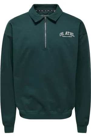 Only & Sons Heren, Sweatshirts & Hoodies, Groen, Maat: S