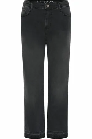 C.ro Dames, Jeans, Zwart, Maat: S Katoen