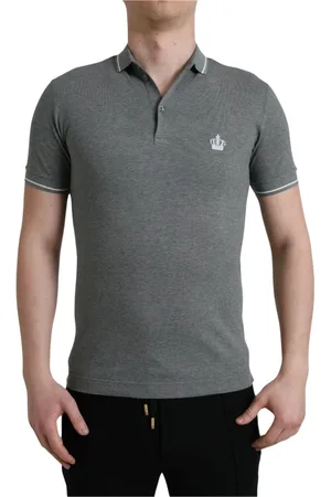 Dolce & Gabbana Heren, Tops, Grijs, Maat: XS Katoen