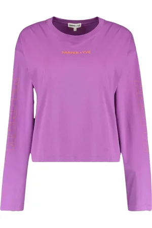 Harper & Yve Dames, Tops, Paars, Maat: M Katoen