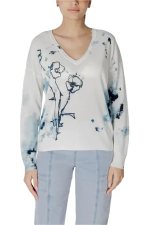 Desigual Dames, Truien, Wit, Maat: XS Linnen