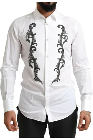 Dolce & Gabbana Heren, Overhemden, Wit, Maat: S Katoen
