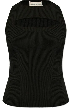 Alexander McQueen Dames, Tops, Zwart, Maat: XS Viscose
